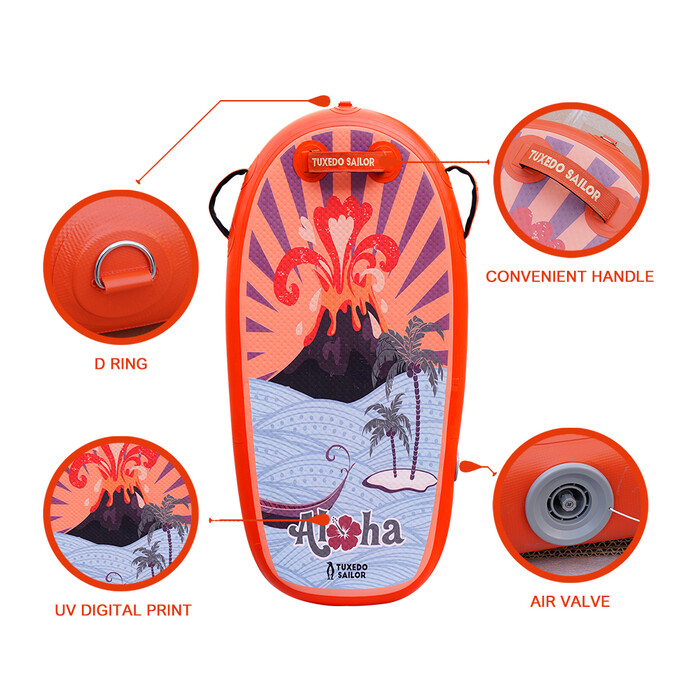 Planche de bodyboard gonflable pour enfants - Orange - Suisse