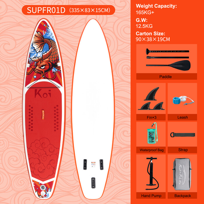 Tavola da surf gonfiabile Paddle Board 11' - Sup Koi Arancione - Svizzera