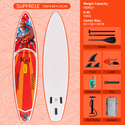 Tavola da surf gonfiabile Paddle Board 11'6" - Sup Koi Arancione - Svizzera