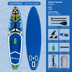 Planche de surf gonflable 11'6" - Singe Bleu - Suisse