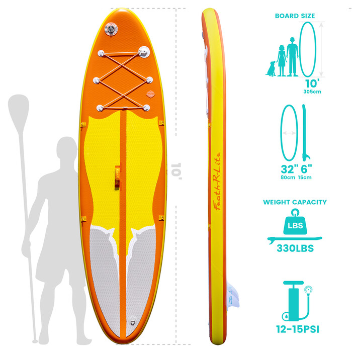 Tavola da surf gonfiabile Paddle Board 11' - Arancione - Svizzera