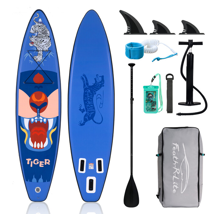 Aufblasbares Surf-Paddleboard 11' - Tigerblau - Schweiz