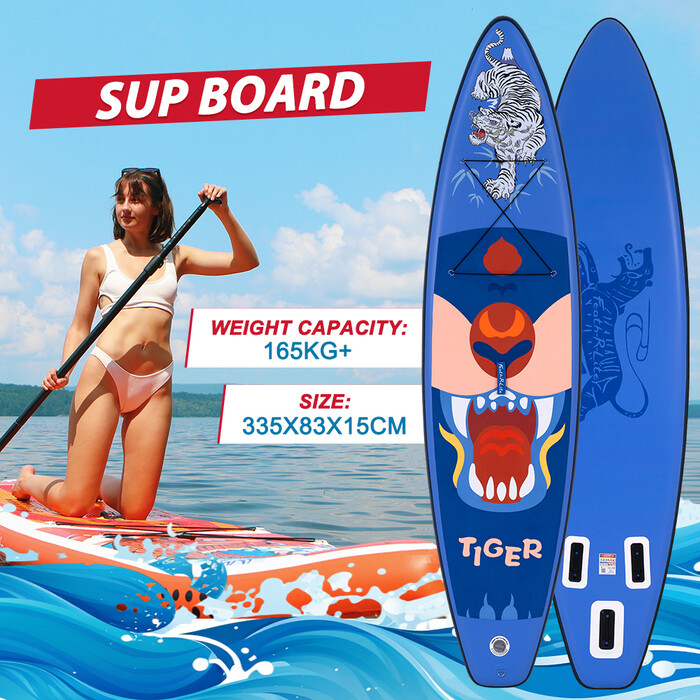 Planche de surf gonflable 11' - Tigre Bleu - Suisse