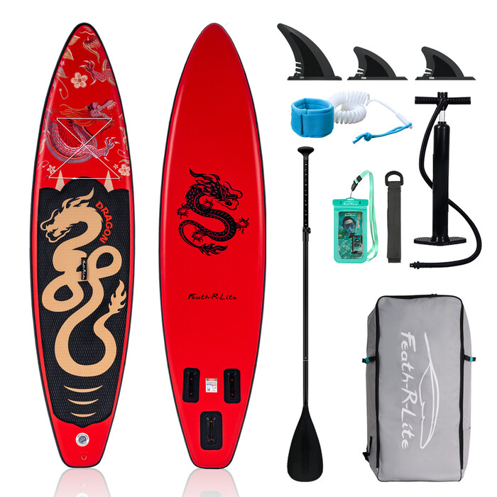 Aufblasbares Surf-Paddleboard 11' - Roter Drache - Schweiz