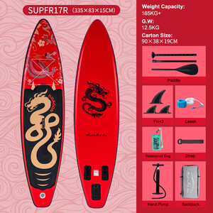 Tavola da surf gonfiabile da 11' - Drago Rosso - Svizzera